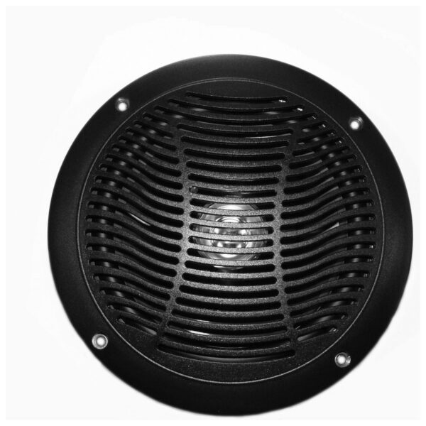 PQN Audio 6 Inch Waterproof Dual Cone Speakers, Black, Set of 2