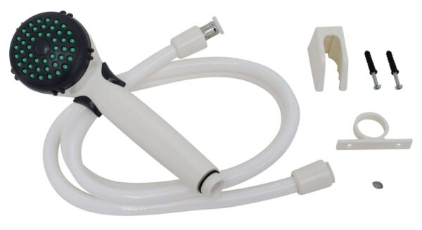 Phoenix Products Hand Held Shower Head, White, Single Function, 60 Inch Hose