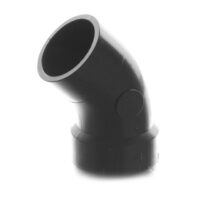 LaSalle Bristol 45-Degree Long Street Elbow, 3 Inch Spigot x 3 Inch Slip, Black