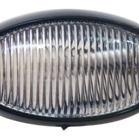 Valterra Compact Oval Porch Light, 6 Inch, Incandescent, Black with Switch