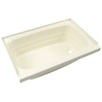 Lippert Better Bath Rectangular Bathtub, 54" x 27", Right Drain, White