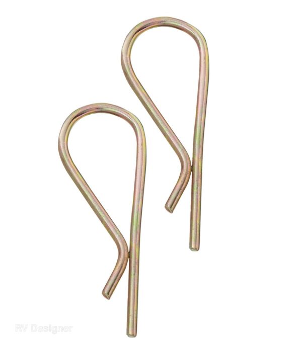 RV Designer Sway Control Hitch Pin Clip, 5/8 Inch, Gold, Set of 2