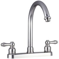 Dura Faucet 8 Inch 2-Handle Kitchen Faucet, Brushed Nickel