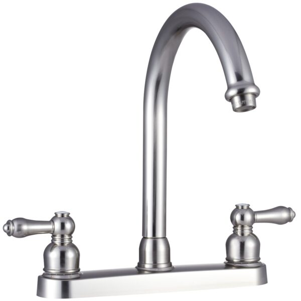 Dura Faucet 8 Inch 2-Handle Kitchen Faucet, Brushed Nickel