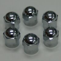 Wheel Masters Valve Stem Cap, Hex, Silver, Set of 6
