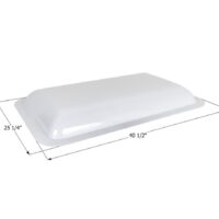 Icon Skylight, White, Rectangular, Bubble Dome, 40.5" x 25.25" Flange, Polycarbonate