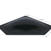 Icon Smoke Polycarbonate Neo-Angle Bubble Dome Skylight, 22.5 x 9 inch