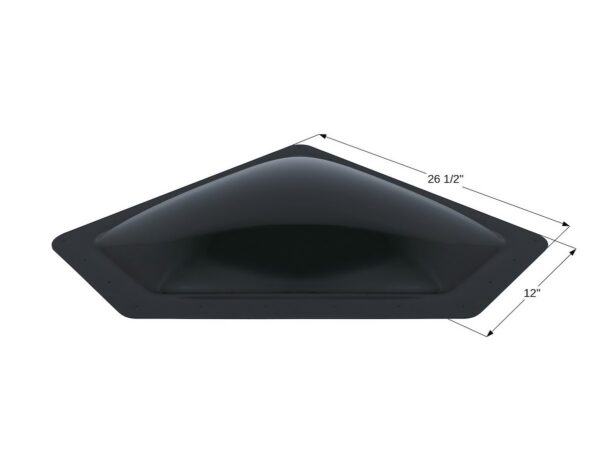 Icon Smoke Polycarbonate Neo-Angle Bubble Dome Skylight, 22.5 x 9 inch