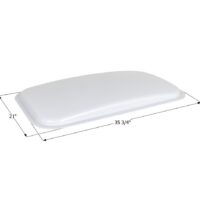 Icon White Polycarbonate Rectangular Bubble Dome Skylight, 33.75 x 19 inch