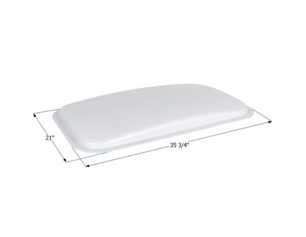 Icon White Polycarbonate Rectangular Bubble Dome Skylight, 33.75 x 19 inch