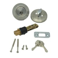 AP Products Entry Door Deadbolt Lock, Silver, Stainless Steel
