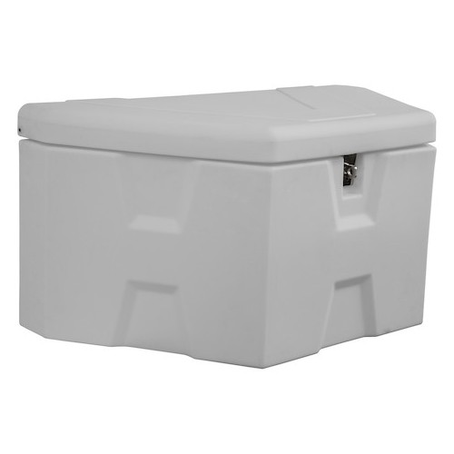 Buyers Products Poly Trailer Tongue Tool Box, White, 7 cu ft