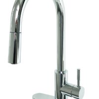 Empire Faucets Kitchen Faucet, Single Hole, Mid Arc, Chrome Silver