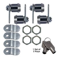 RV Designer Lock Cylinder, 5/8 Inch, Stainless Steel, Set of 4