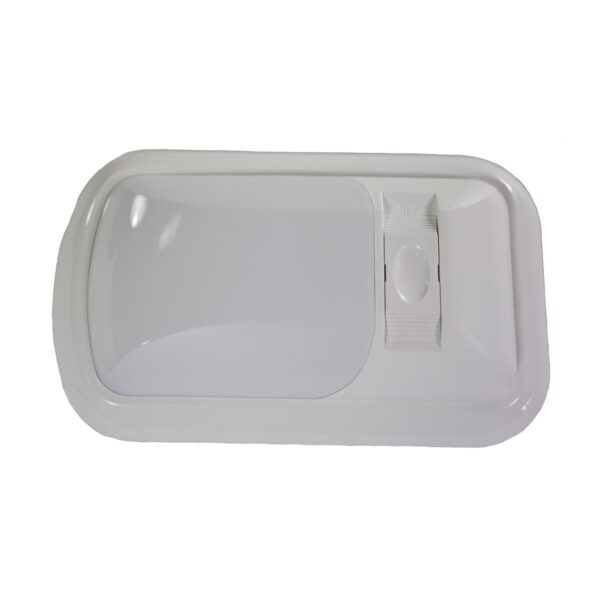 Arcon LED Dome Light, 11" x 4-3/4", Soft White, White Plastic Lens