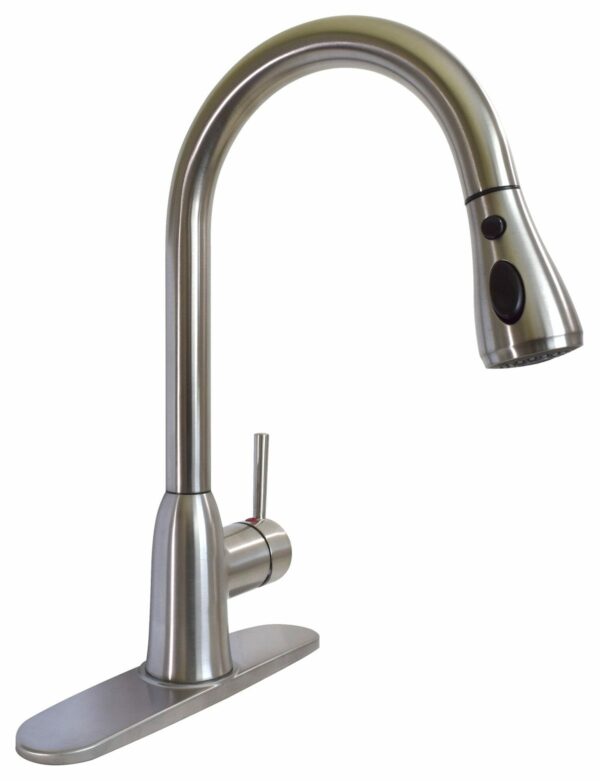 Phoenix Products Kitchen Faucet, High Arc, Brushed Nickel, 3 Modes