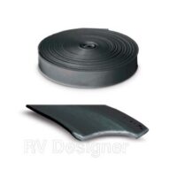 RV Designer Trim Molding Insert, Black Vinyl, 1-Inch, 25-Foot Roll