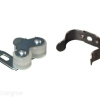 RV Designer 1 Inch Double Barrel Door Catch, Silver, Set of 2
