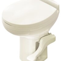 Norcold Aqua Magic Residence Permanent RV Toilet, Bone, 18 in Seat Height