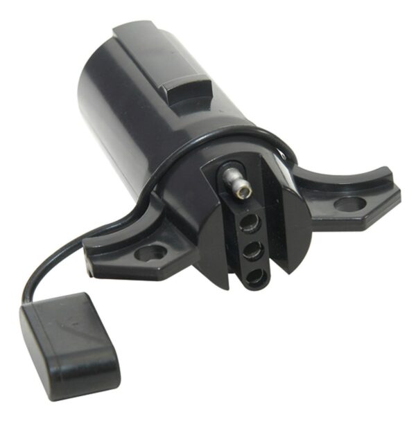 Hopkins 7-Pin to 4-Flat Trailer Wiring Adapter, Black