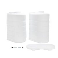 Camco Propane Tank Cover, White, Fits Dual 30 lb Tanks