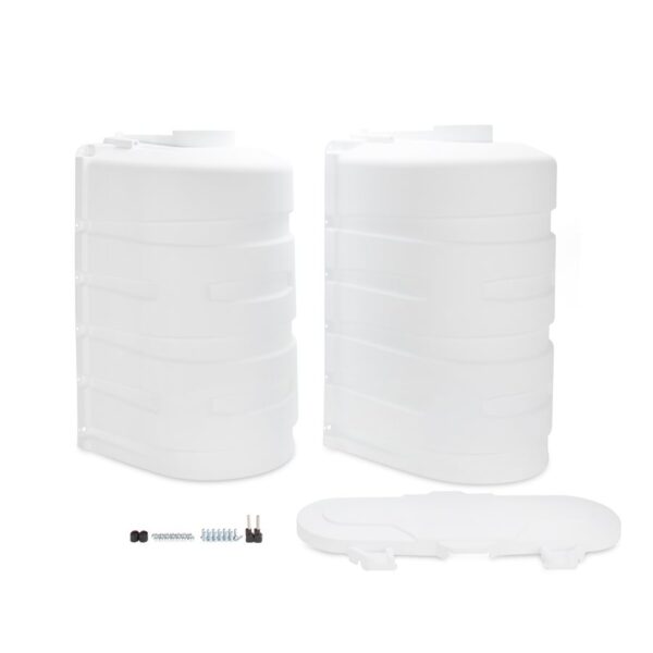 Camco Propane Tank Cover, White, Fits Dual 30 lb Tanks