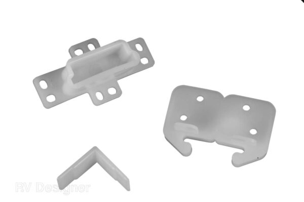 RV Designer Roller Drawer Slide, Half White