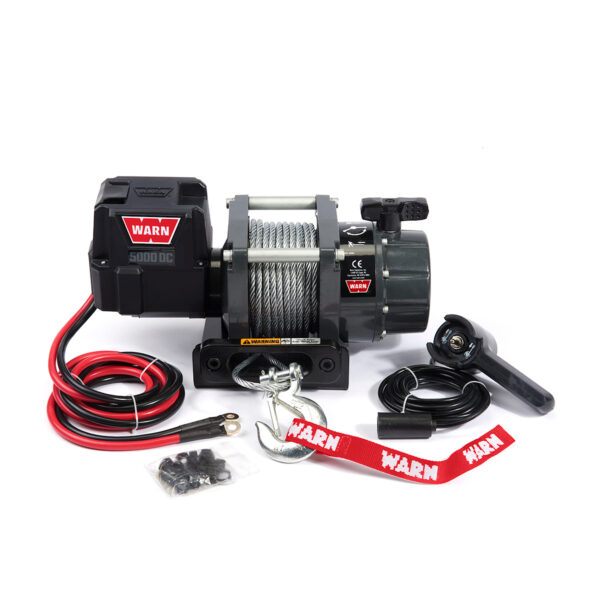 Warn 5000 lb DC Electric Winch with 60 ft Cable, Black