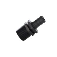 Elkhart Supply Fresh Water Adapter, 1/2 Inch Hose Barb to NPT Male, Black