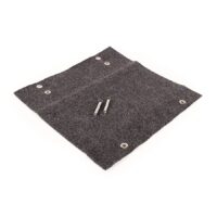 Camco Wrap Around Step Rug, 18" W x 17.5" L, Gray