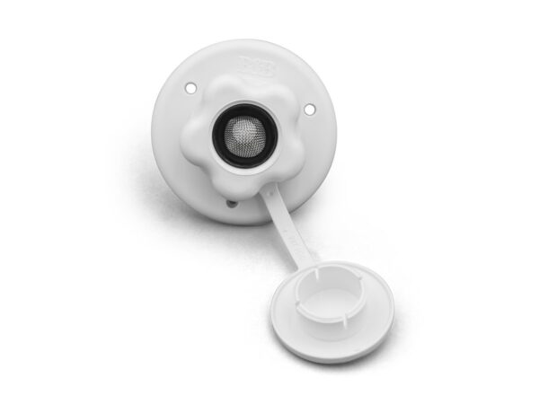 B&B Molders Fresh Water Inlet Polar White (Recessed Mount, 1-5/8 Inch depth)