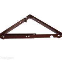 RV Designer Shelf Bracket, 8" x 8", 200 lb Capacity, Foldable, Brown, Set of 2