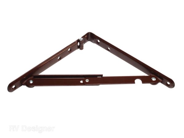 RV Designer Shelf Bracket, 8" x 8", 200 lb Capacity, Foldable, Brown, Set of 2