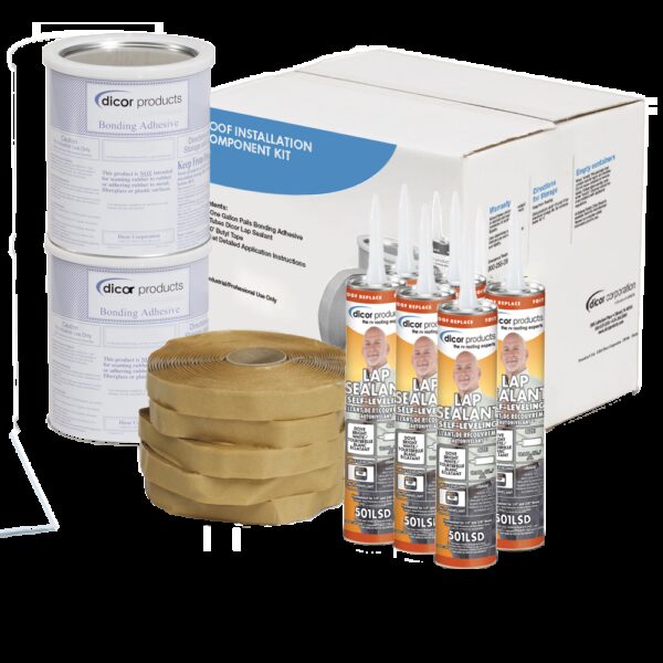 Dicor RV Roof Installation Kit, White EPDM/TPO