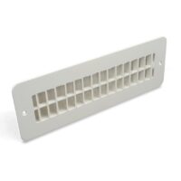 B&B Molders Floor Heating Register with Damper, 12 x 4, Polar White