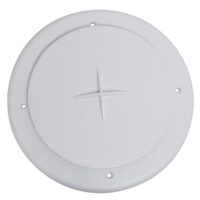 Valterra Heating/Cooling Register, 4" Round Ceiling, White Plastic, No Damper