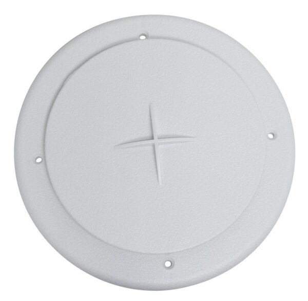 Valterra Heating/Cooling Register, 4" Round Ceiling, White Plastic, No Damper