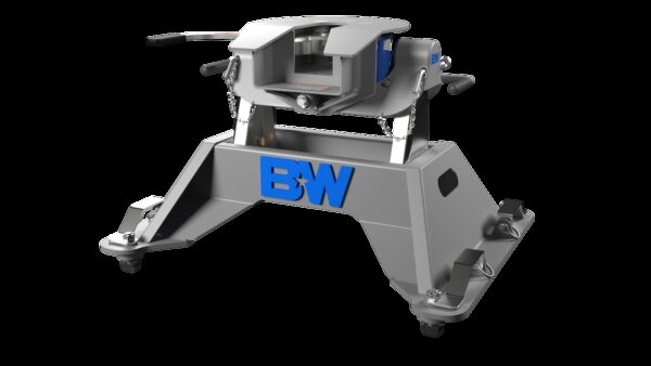 B&W Companion Fifth Wheel Hitch, 20,000 lb, 4-Way Pivot, Gray
