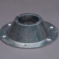 Heng's Industries Table Base, Standard Round Cone, 6-1/2 Inch, Silver