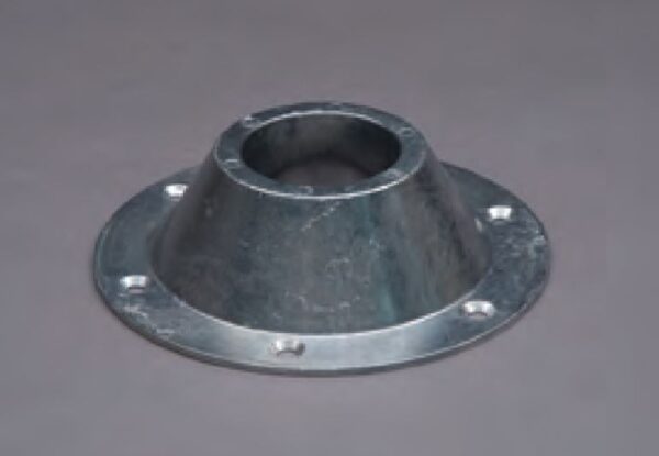 Heng's Industries Table Base, Standard Round Cone, 6-1/2 Inch, Silver