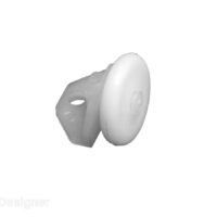RV Designer Window Curtain Glider Rollers, White, Set of 2