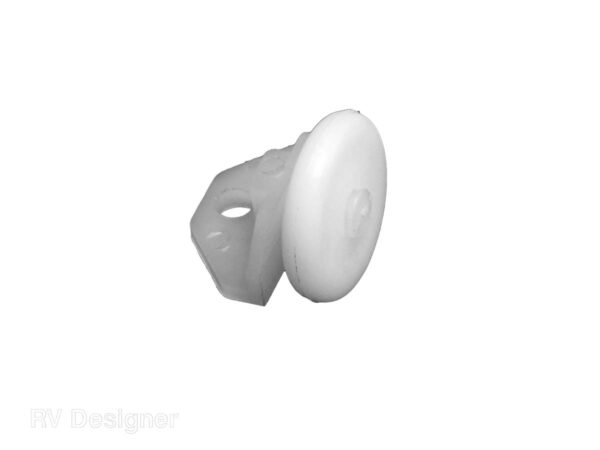 RV Designer Window Curtain Glider Rollers, White, Set of 2