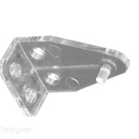 RV Designer Window Shade Mounting Brackets, A300 Rail, Clear, Set of 2