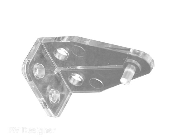 RV Designer Window Shade Mounting Brackets, A300 Rail, Clear, Set of 2