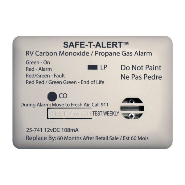 MTI Industries Carbon Monoxide and Propane Combo Detector, 3-1/2" x 2-1/2", White