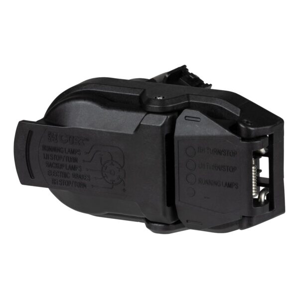 CURT Trailer Wiring Adapter, 7-Way to 4-Flat, Black