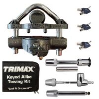Trimax Universal Trailer Coupler Lock, Silver