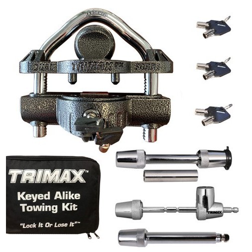 Trimax Universal Trailer Coupler Lock, Silver