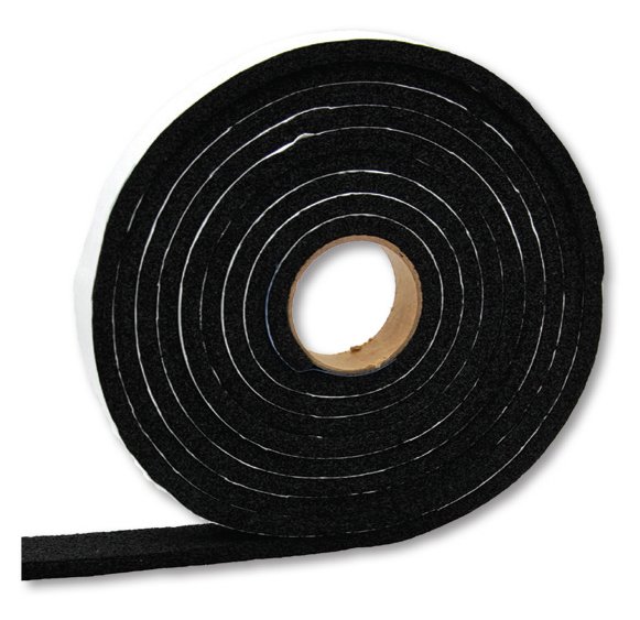 AP Products Weather Stripping, Black, 5/16 Inch × 3/8 Inch, 10 Feet