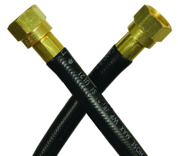 JR Products Propane Supply Hose 24" 3/8" Female Flare Swivel